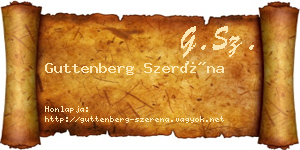 Guttenberg Szeréna névjegykártya