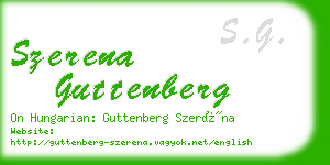 szerena guttenberg business card